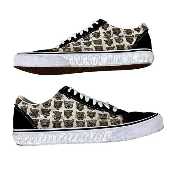 VANS ~ Old Skool Low Top Jaguar Black Men’s Canvas Suede Sneakers ~Size 9.5M/11W - Picture 5 of 13